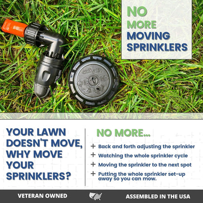 In-Ground 5-Inch Pop-Up Adjustable Sprinkler 2-Pack With Quick Hose Connectors And Splitter, QSK-742