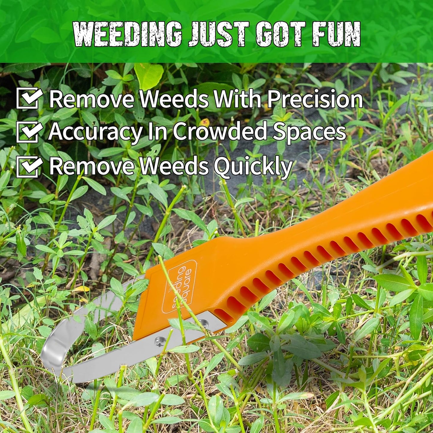 Seeding Square Product Pack - Sneaky Weeder, Garden Harvest Apron & Handheld Pollinator Tool