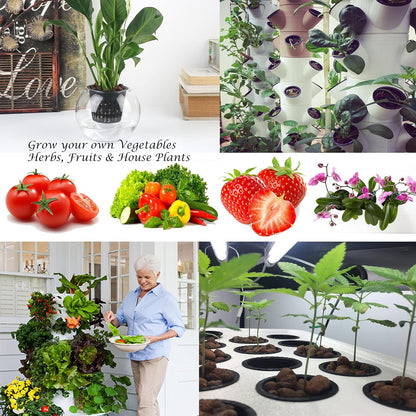 ORIMERC 100 Pack 2 inch Net Pots for Hydroponics Plants, Net Cups with Watering Rope & Plant Labels, for Hydroponic Supplies Aquaponics Vegetable Garden Growing Baskets Nursery Slotted Mesh tower Pots