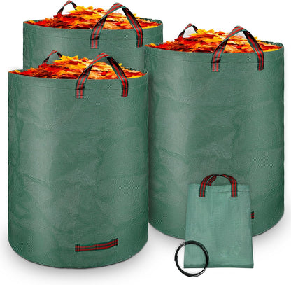 Reusable Leaf Storage Bag, 72 Gallon Large Capacity - Waterproof & Tear-Resistant Yard Waste Bag with Reinforced Handles