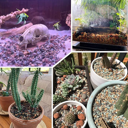 7lb Mix Horticultural Lava Rock Pebbles Pumice Potting Soil Amendment Succulent Cactus Bonsai Gritty Rock Decorative Gravel Plant Drainage Volcanic Rock for Aquarium Fairy Gardening Top Dressing