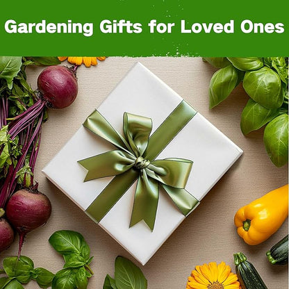 Lush&Dew Year-Round USDA Zone 4 Seed Bank, 32 Varieties Non-GMO Heirloom Seeds of Vegetables, Herbs, Gardening Gifts for Women Men, Emergency Survival Kit for Raised Garden Bed, Greenhouse