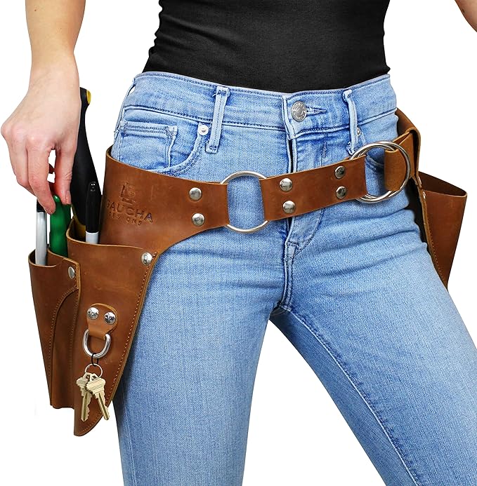 Leather Garden Tool Belt - Gardening gifts for women- Utility belt - Garden Tools Organizer Holster Pouch -Gift for Gardeners and Florists