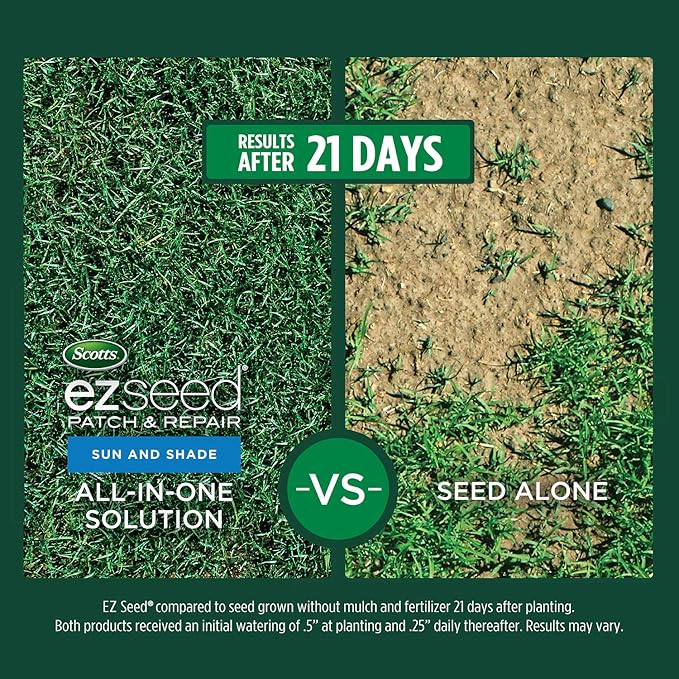 Scotts EZ Seed Patch & Repair Sun and Shade Mulch, Grass Seed, and Fertilizer, 40 lbs. (2-Pack)
