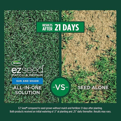 Scotts EZ Seed Patch & Repair Sun and Shade Mulch, Grass Seed, and Fertilizer, 40 lbs. (2-Pack)