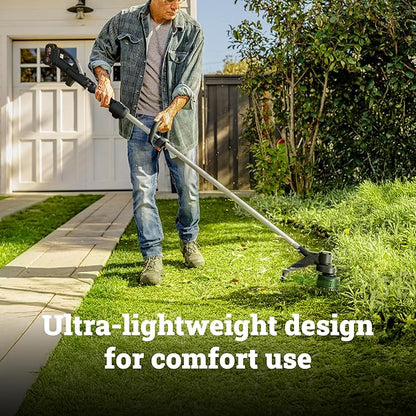 WORX Cordless String Trimmer, 20V 13''-15'' Weed Wracker with Brushless Motor 2.0, 21 cc Gas Equivalent, Quick-Line Reloading, Tool Only