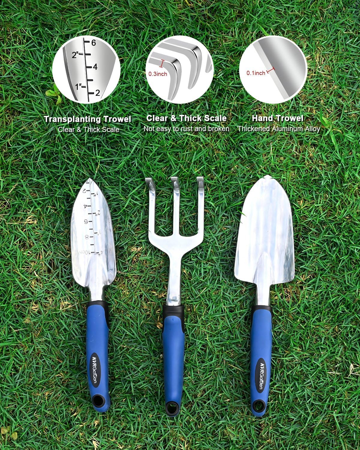 KVR Garden Kneeler and Seat Set 2025 Upgraded - Heavy Duty Foldable Bench Chair with 3 Tools & 2 Tool Pouch + Multi-Purpose Bag, Gardening Stool Gifts for Seniors, Women, Mom