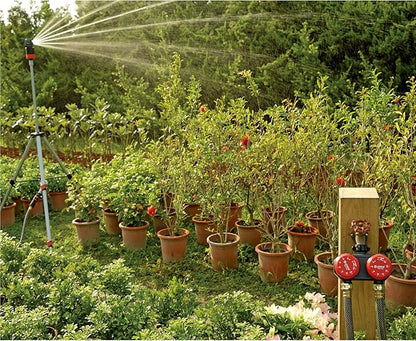 Eden 25124 2-Zone Mechanical Watering Timer, Red, Grey