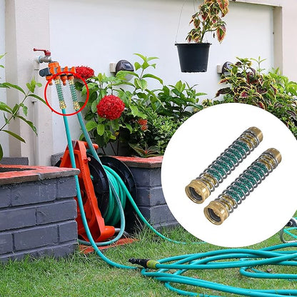 Hourleey Garden Hose Protector, Hose Extension Adapter with Coil Spring, 2 Pack