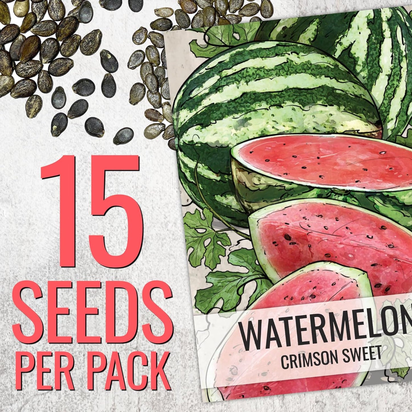 Seed Needs Watermelon Seeds for Planting Fruits - Non-GMO Heirloom & Untreated Water Melon Seed to Plant an Outdoor Home Grown Garden - Collection/Seed Kit (3 Packs)
