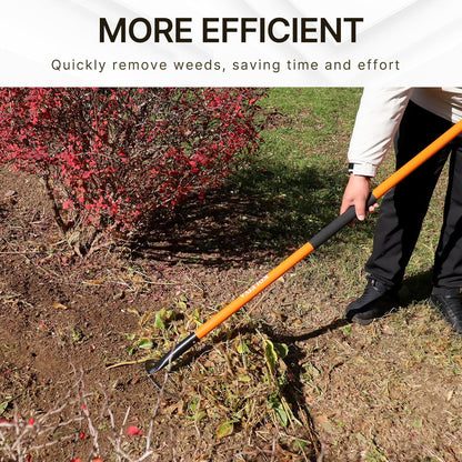Sharpened Garden Hoe 57 Inch Heavy Duty Weeding Hoe with 8.3 Inch Blade and Fiberglass Handle Pre Sharpened for Effortless Cutting Lawn and Soil Tool