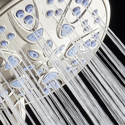 AquaDance Antimicrobial/Anti-Clog High-Pressure 6-setting Hand Shower with Nozzle Protection from Growth of Mold, Mildew & Bacteria for Stronger Shower! - Sunset Blue