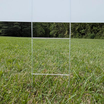 Yard Sign Stakes, 24 inch Standard Size H Stakes, American Made, Overlap Weld for Maximum Strength, Galvanized Steel (25)