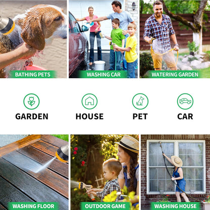 AUTOMAN Garden Nozzle Sprayer, High Pressure Spray Nozzle, 100% Metal Water Hose Nozzle, 7 Patterns Watering Nozzle, Heavy Duty Sprayer Garden Nozzle for Watering Plants & Lawns, Washing Cars & Pets