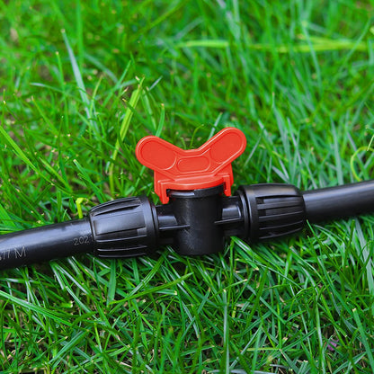 1/2 inch Irrigation Tubing Fittings For (1/2" ID x0.6-0.63" OD) 16mm Drip Tubing Barbed Locked Connectors-2 US Standard 3/4" to 1/2" Faucet Adapters,1 Switch Valve