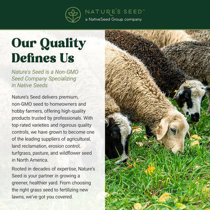 Nature's Seed Northern Sheep Forage Mix, Cattle Pasture Grass Seed Cool-Season Blend, Nutrient-Rich, 10 lbs