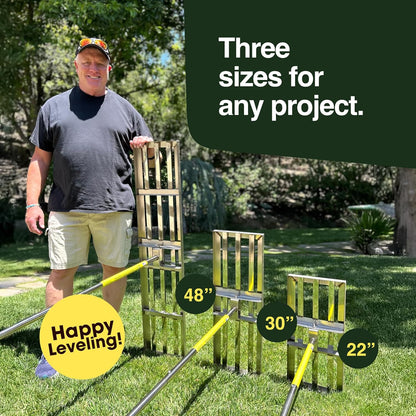 Rocklin™ Lawn Leveling Rake | Levelawn Tool | Level Soil or Dirt Ground Surfaces Easily | 30” x 10” Ground Plate | 78” Extra Long Handle | Stainless Steel