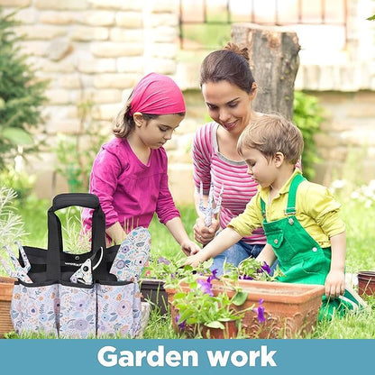 WORKPRO 5PCS Garden Tool Set, Aluminum Heavy Duty Gardening Tool Set with Bag, Outdoor Garden Hand Tools, Gardening Gifts