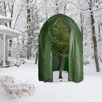 110" x 79" Large Plant Covers Freeze Protection,Huge Thicken Plant Frost Protection Cover Bags,Winter Plant Frost Cloth Frost Blankets with Zipper Drawstring for Outdoor Plants Fruit Trees