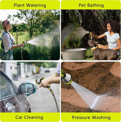 Retractable Garden Hose Reel 1/2 in x 160Ft Extra Long,Heavy Duty Automatic Water Hose Reel Wall Mounted with 10 Pattern Nozzle, Any Length Lock, Slow Return System, 180°Swivel Bracket