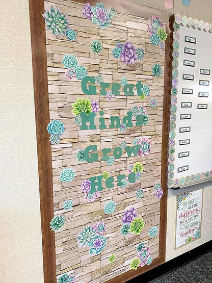 Rustic Bloom Succulent Accents - Assorted Sizes, Multi Color