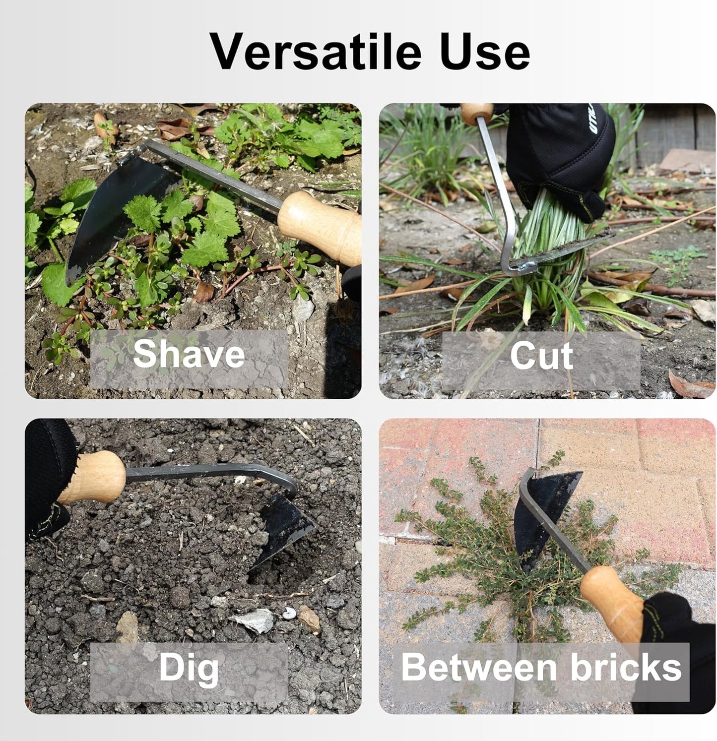 Japanese Weeding Sickle Nejiri Gama - 11 inch Compact & Sharp Hand Hoe for Effortless Weed Removal in Gardening