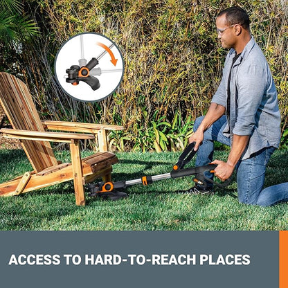 Worx 20V String Trimmer + Turbine Blower + Hedge Trimmer (Batteries & Charger Included)