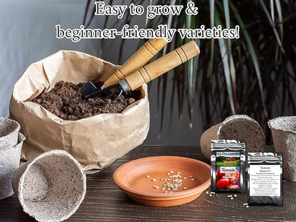 Beginner Survival Seed Vault: 20,000+ Heirloom & Non-GMO Seeds (30 Easy to Grow Varieties) by B&KM Farms