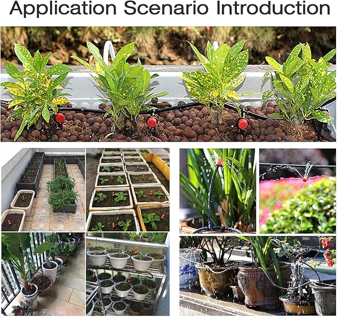 50 Foot (15 m)1/4 Inch Drip Supply Pipe for Irrigation Dropper, Drip System Black (ID0.16 inch, OD0.28 inch)