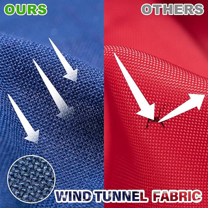 American Flag 2x3 FT TearProof Series, Heavy Duty Tough Spun Polyester USA Flags High Wind for Outside Outdoor with Durable Embroidered Stars Sewn Stripes Brass Grommets