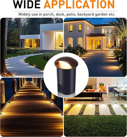 CLOUDY BAY [6 Pack] 5W Well Lights Low Voltage Landscape Lighting,12V-24V Waterproof Outdoor Side-lit Light,2700-5000K 5CCT In Ground Lights for Fence Pathway Deck, IP67 Rating,Bronze