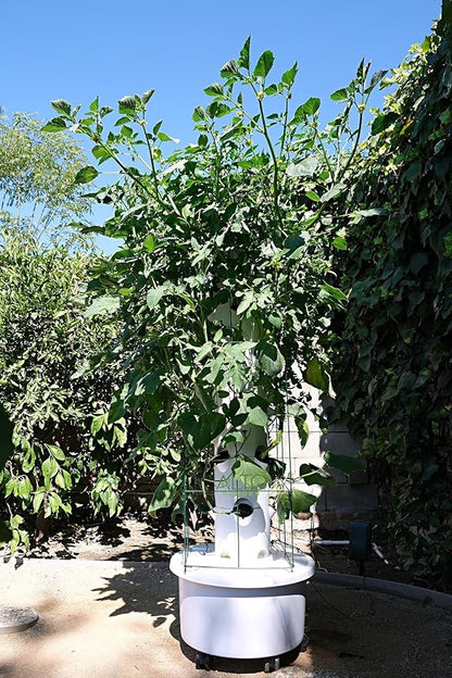 GX Hydroponic Tower | Vertical Planter Tower | Hydroponics Growing System Kit | Food Grade with 24 Net Pots (Without Lights)