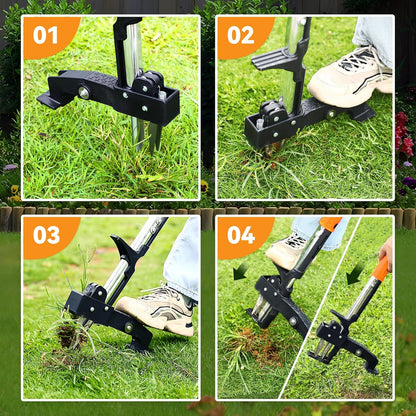 Weed Puller Tool,Detachable Stand Up Weed Puller with Long Handle,3-Claw Steel Head Weeder Tool,No Bending/Kneeling for Lawn, Yard & Garden Tool,Easily Remove Weeds