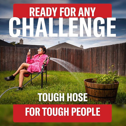 Best 150 ft Metal Garden Hose Set - No-Kink Durable 316 Stainless Steel, 10-Way Zync Spray Nozzle & Hook – Tough Flexible Heavy Duty Water Hoses, Naval Brass, Rust, Weather, LeakProof