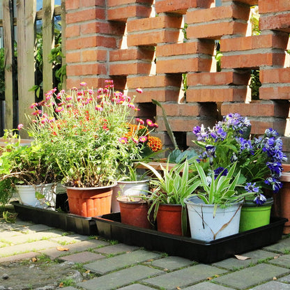 Gardzen 10 Pack Seed Trays, Reusable Plant Grow Trays, Ideal for Seed Starting, Microgreens, Indoor Gardening, and Greenhouse Plant Nurseries - No Drain Holes, 17.3" x 13"