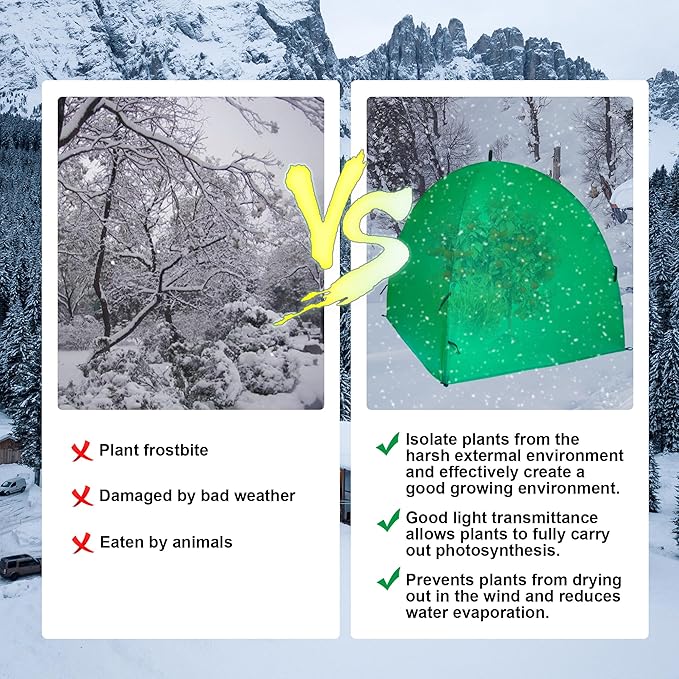 40″*40″*31″ Winter Plant Warm Covers - Raised Bed Cover, Garden Row Accelerator, Warm Tent Freeze Protection Humidity Domes for Germination, Seedling Propagation Protecting Plants from Animals 2 PCS