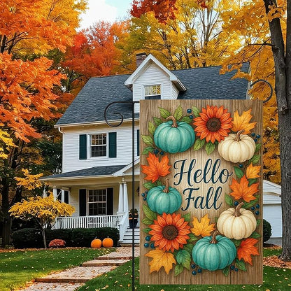 Garden Flags 12x18 Inch Halloween Garden Flag Double-Sided Pumpkin Sunflower Fall Decorations Outdoor Yard Sign Trick or Treat Porch Lawn Decor Autumn Seasonal Banner