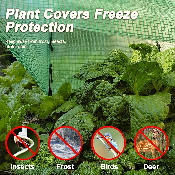 24.5″ *24.5″ *20.5″ Winter Plant Warm Covers - Raised Bed Cover, Warm Tent Freeze Protection Humidity Domes for Germination, Seedling Propagation Protecting Plants from Animals 2PCS