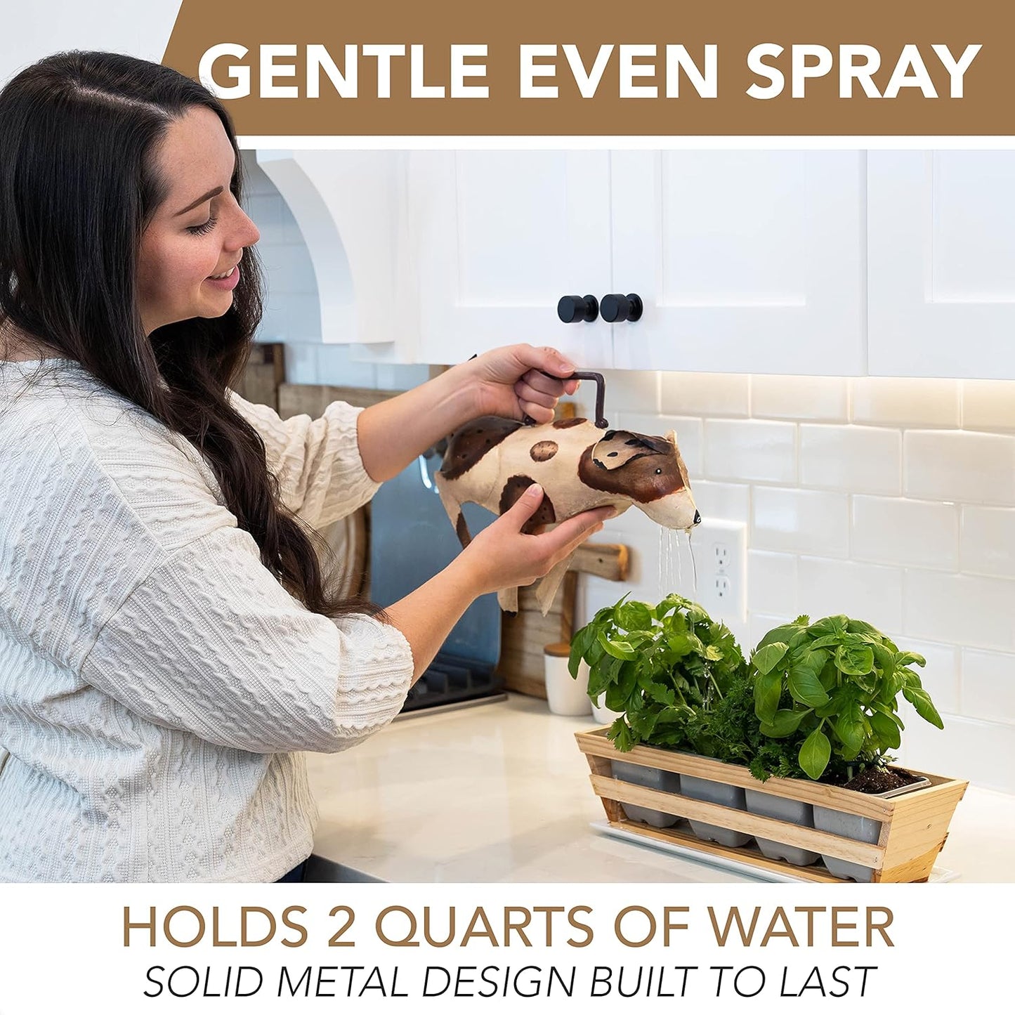 Walbrook Small Dog Watering Pot - Indoor Plant Watering Can, Cute Gardening Gift for Women