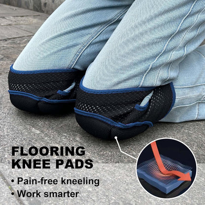 Soft Knee Pads for Women, Mens Knee Pad for Scrubbing Cleaning Floors, Breathable Gardening Knee Protector for Yard Roof Construction Work, Adjustable Knee Cushion with Strap for Adult, Blue Small