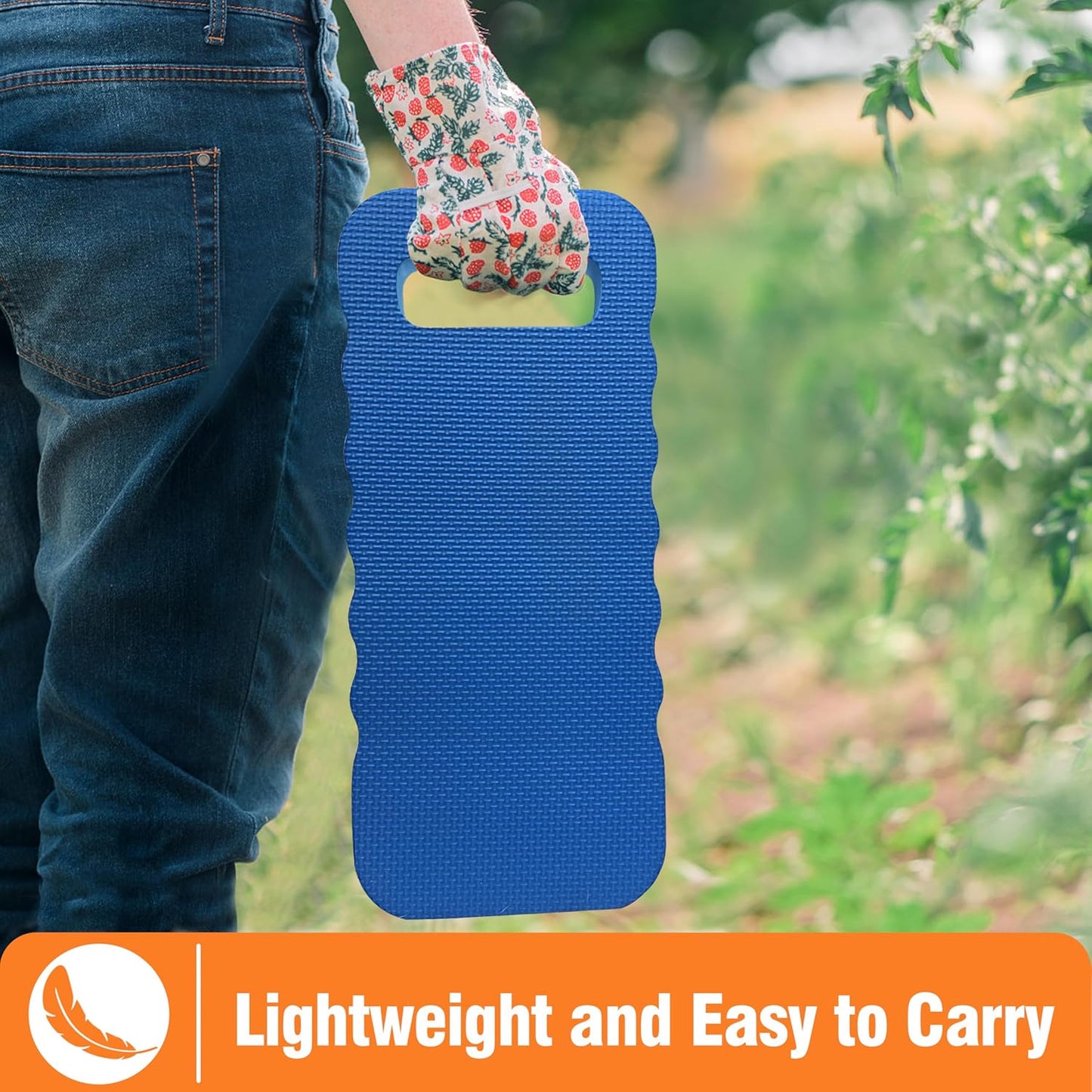 Gardzen 3-Pack Garden Kneeling Pad - For Gardening, Baby Bath, Yoga, Pilates, Exercise, Blue