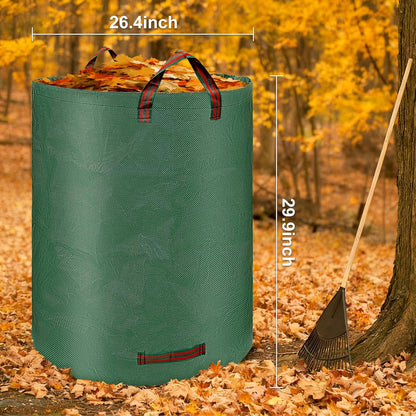 Reusable Leaf Storage Bag, 72 Gallon Large Capacity - Waterproof & Tear-Resistant Yard Waste Bag with Reinforced Handles