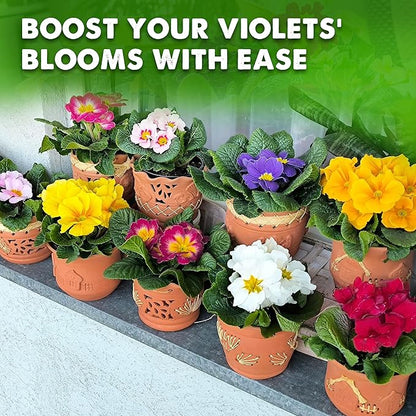 DUSPRO Recycle Premium 4-in-1 African Violet Potting Soil African Violet Soil Blend with Perlite, Coco Peat, Pumice, Pine Bark for Optimal Moisture Retention & Drainage 2QT