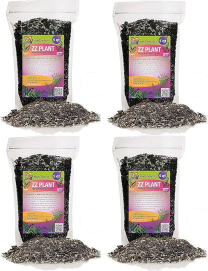 Gardenera Premium ZZ Plant Supreme Potting Mix - Enhanced Soil Health & Efficient Toxin Absorption for Plant Safety - 20 QUARTS