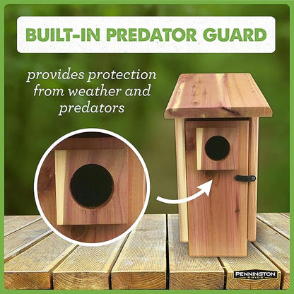 Pennington PRIDE CEDAR HOUSE W/PREDATOR GUARD Holds 1 Adult, 5 - 6 Babies