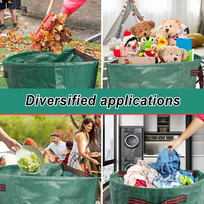 53 Gallon 1/2/3-Pack Leaf Bags,Yard Maintenance Must Haves,Large Yard Dustpan-Type Reusable Lawn Bags Yard Waste Bags,Foldable Garden Leaf Collector for Leaves,Debris,Clippings,Lawn Trash