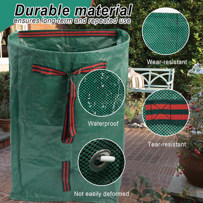 53 Gallon 1/2/3-Pack Leaf Bags,Yard Maintenance Must Haves,Large Yard Dustpan-Type Reusable Lawn Bags Yard Waste Bags,Foldable Garden Leaf Collector for Leaves,Debris,Clippings,Lawn Trash