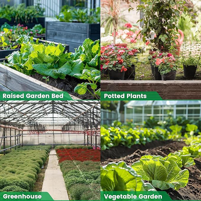 230FT Drip Irrigation System, Quick-Connect Automatic Garden Watering Misting System for Greenhouse, Yard, Lawn with 1/2 inch Hose, 1/4 inch Distribution Tubing, Drip Emitters, Connectors