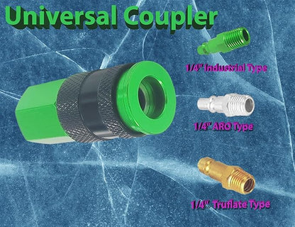 1/4" Air Hose Fittings, 16 Pieces Quick Connect Air Fittings Kit, Aluminum Air Compressor Fittings with Six-Ball Locking Mechanism, 300 PSI