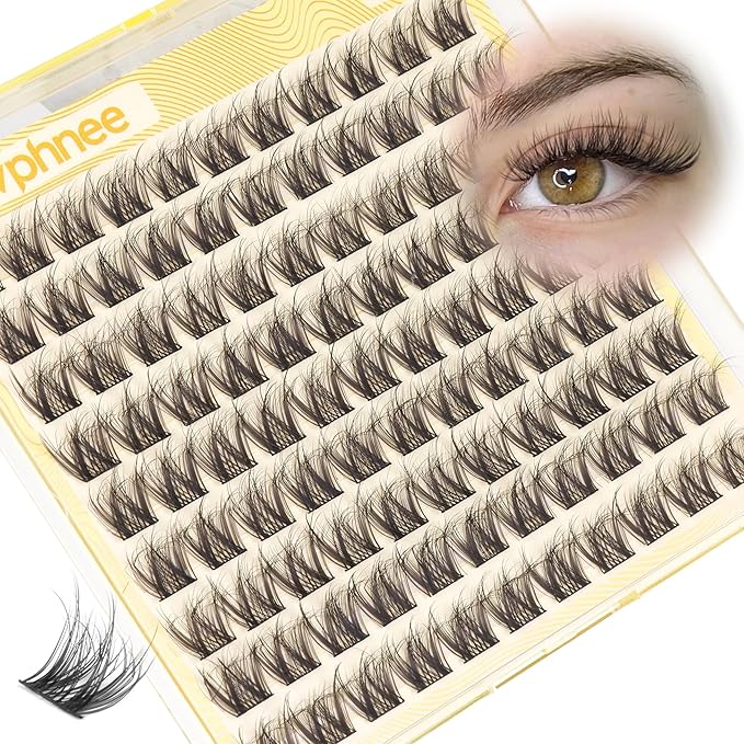 12MM Lash Clusters Short Natural Eyelash Cluster 3D Fluffing Individual Lashes CC-Curly Cluster Eyelash Extensions 99Pcs Wispy Cluster Lashes for Daily Wear